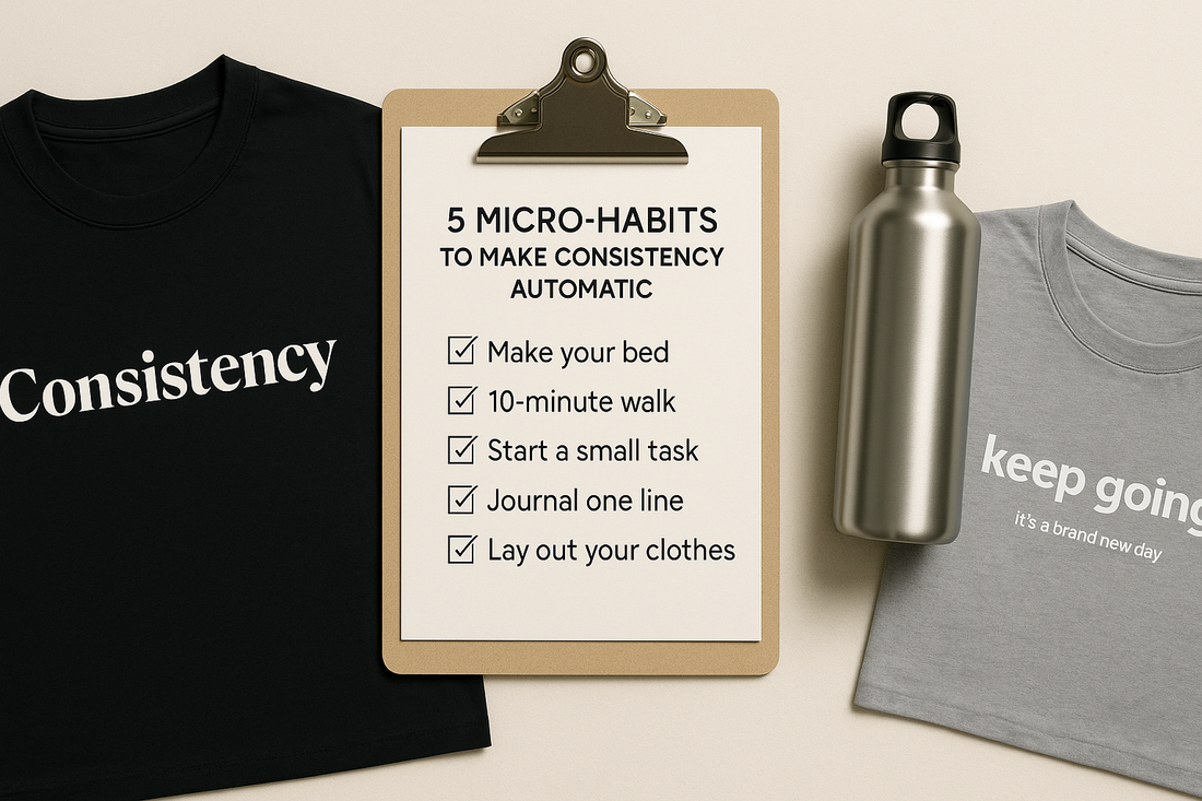 5 Micro-Habits to Make Consistency Automatic (and the Tees to Match)