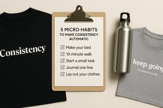 5 Micro-Habits to Make Consistency Automatic (and the Tees to Match)