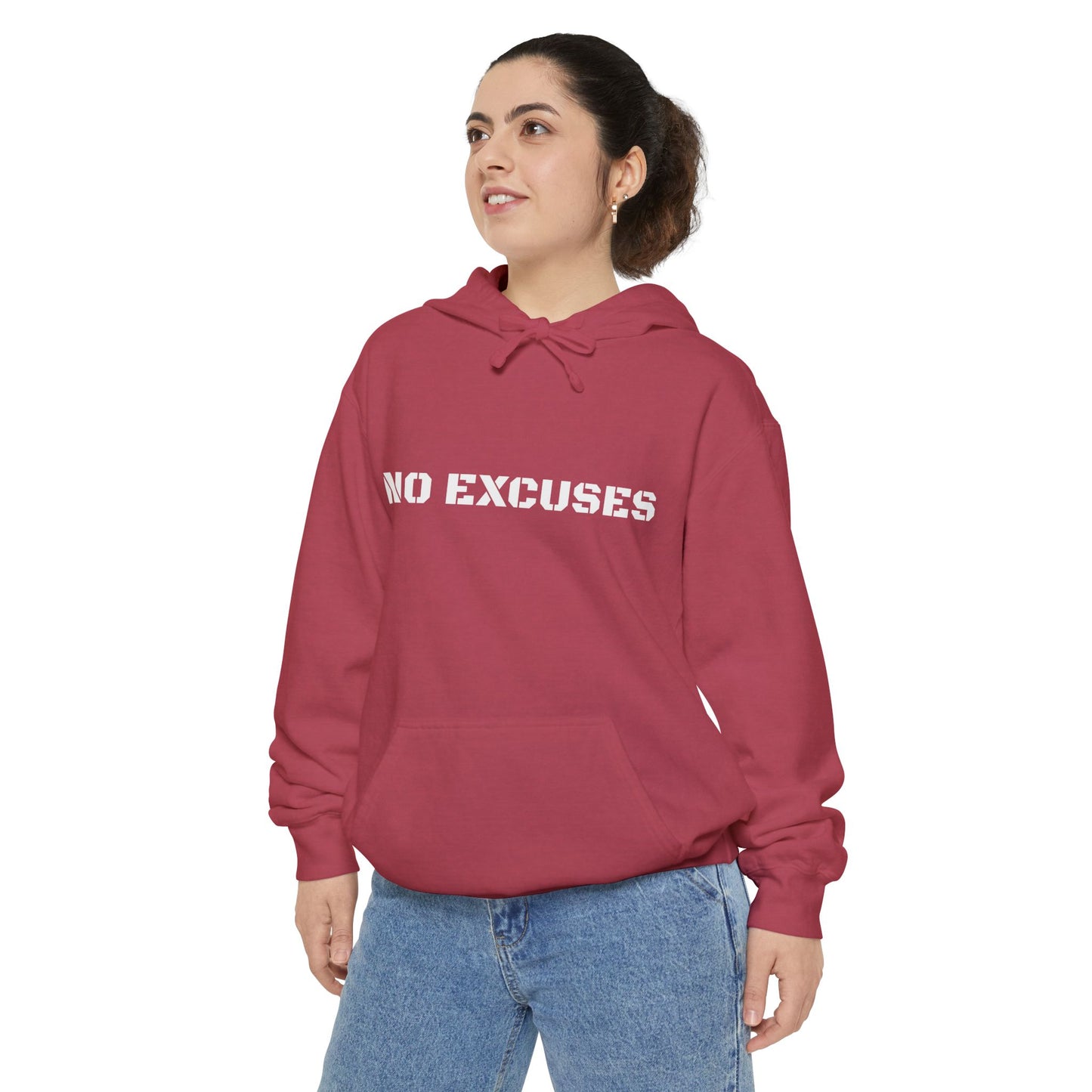 No Excuses  — Motivational Garment-Dyed Hoodie