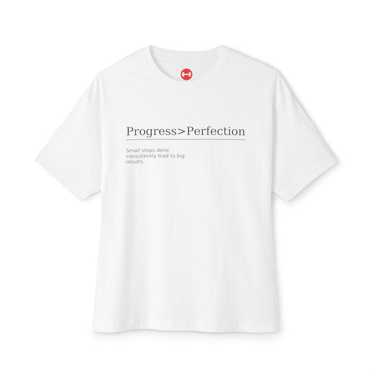 Progress > Perfection, Unisex oversized T-shirt