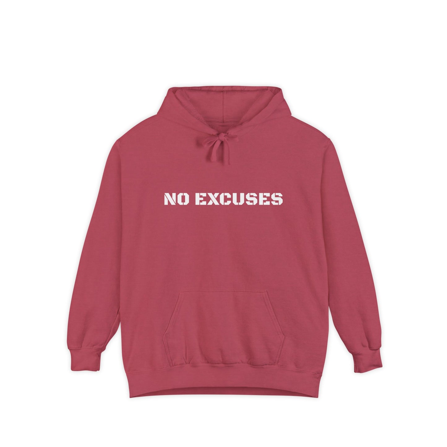 No Excuses  — Motivational Garment-Dyed Hoodie