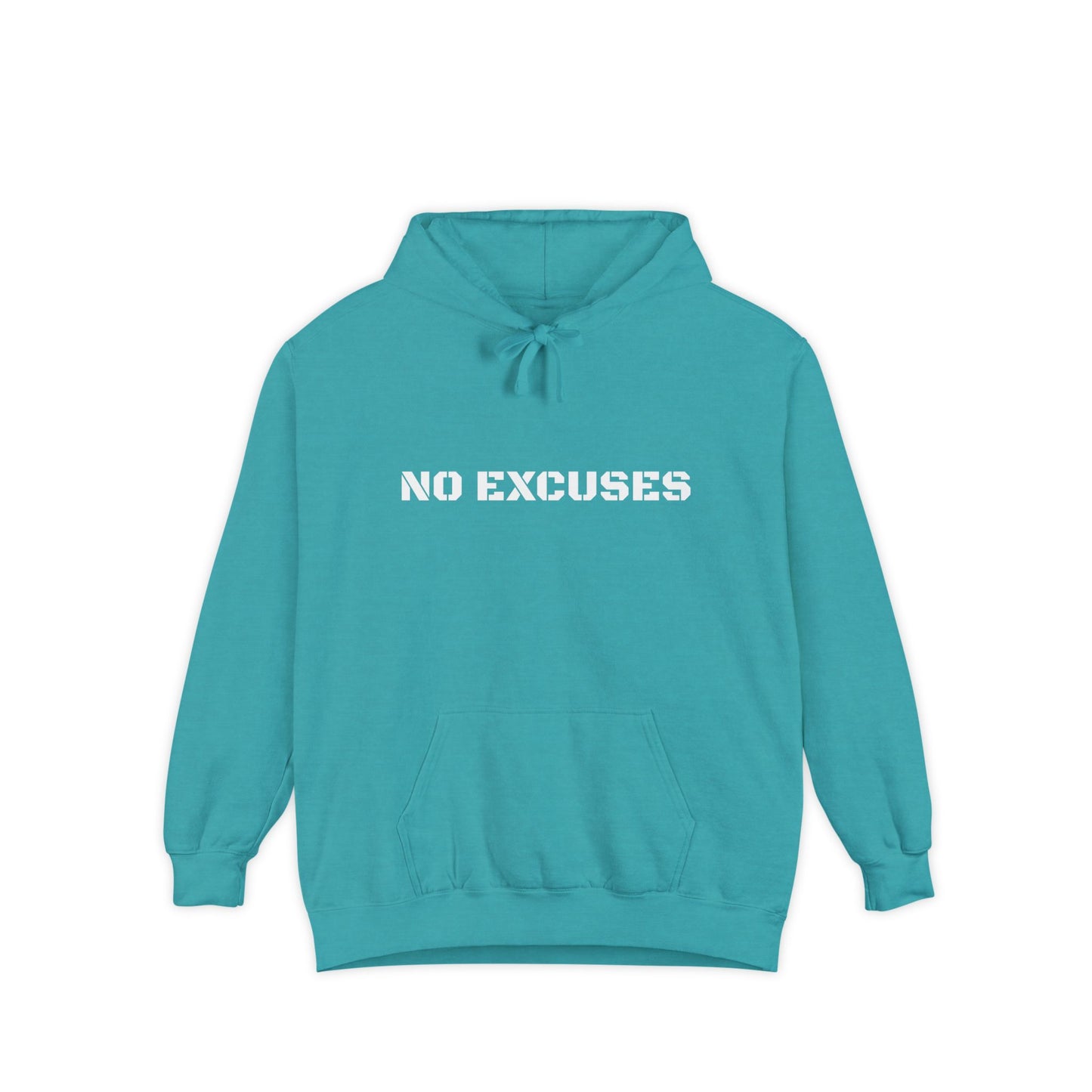 No Excuses  — Motivational Garment-Dyed Hoodie