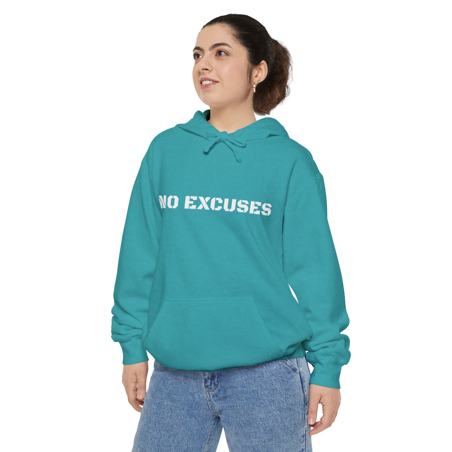 No Excuses  — Motivational Garment-Dyed Hoodie